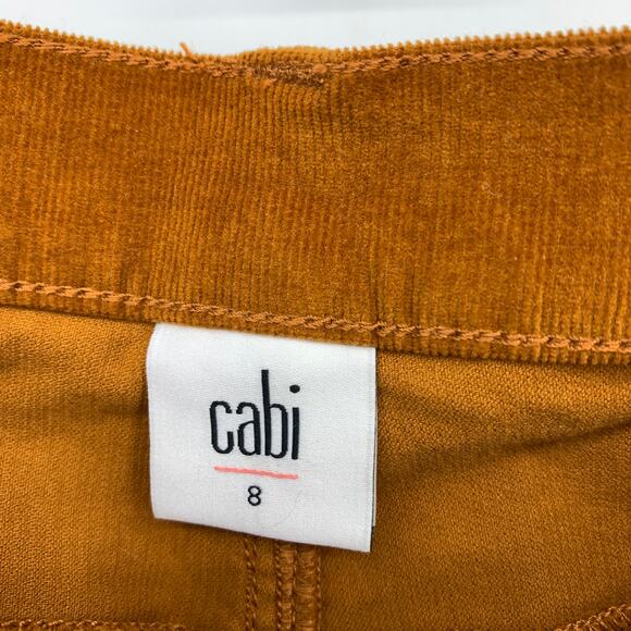 Cabi Button Fly Corduroy Pants Womens Size 8 Caramel Rust Skinny Leg - Picture 5 of 6